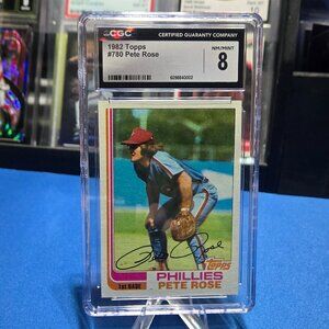 1982 Topps #780 Pete Rose (HOF) (CGC 8)